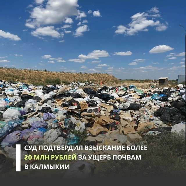 С регионального оператора по обращению с отходами в Калмыкии взыскали 20 млн рублей