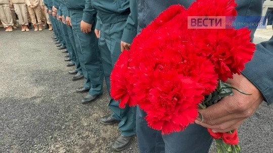 В Лагани открыли мемориальную доску Герою России Нарану Очир-Горяеву