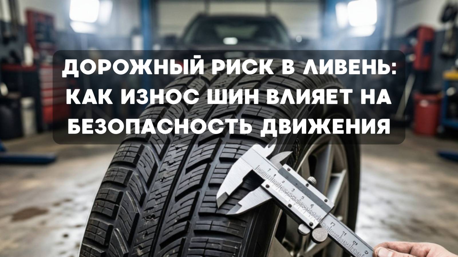 Дорожный риск в ливень: как износ шин влияет на безопасность движения
