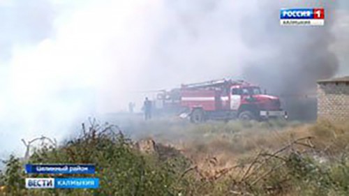 В Калмыкии зарегистрировано более 100 ландшафтных пожаров