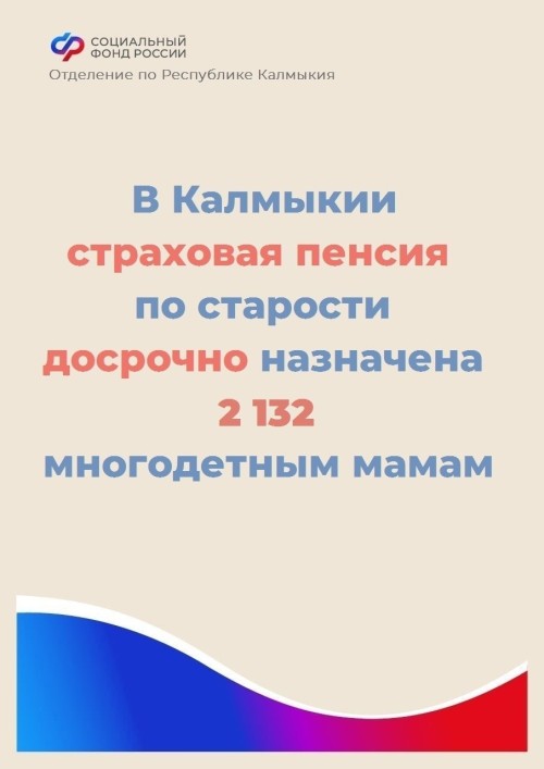 В Калмыкии более 2 тысяч многодетных матерей досрочно вышли на пенсию