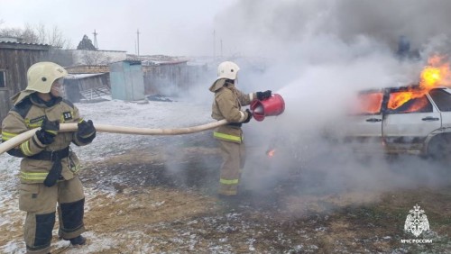 Пожарные ликвидировали возгорание автомобиля в Кетченеровском районе