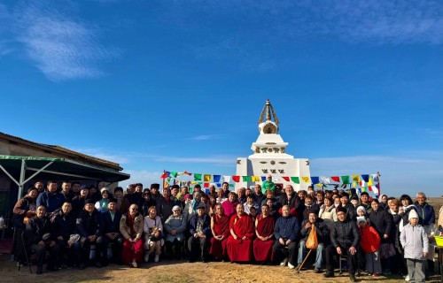 Сегодня в центре села Кегульта состоялось торжественное открытие Ступы Просветления — священного символа мира, добра и духовного единства.