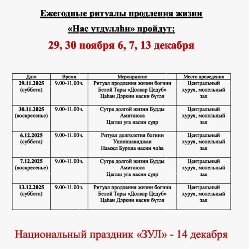 В Центральном хуруле Калмыкии началась подготовка к национальному празднику «Зул».