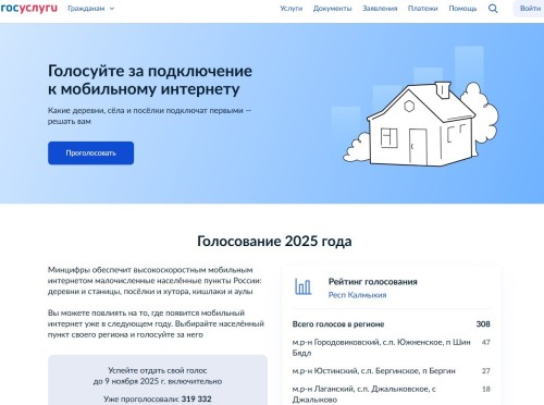 9 ноября завершается голосование по программе «Устранение цифрового неравенства»