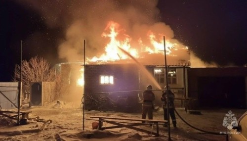 В Малодербетовском районе ликвидирован пожар в жилом доме.