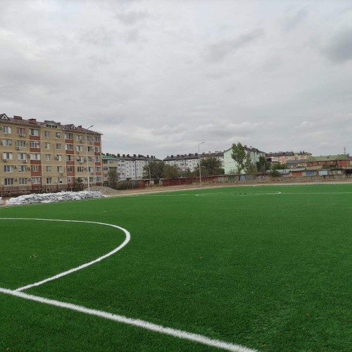 В столице продолжается реконструкция спортивного стадиона школы № 23