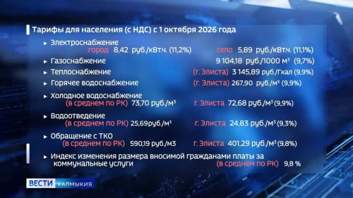 В Калмыкии, как и по всей стране, повышаются тарифы на коммунальные услуги