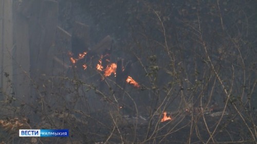 За сутки 5 раз пожарно-спасательные подразделения в Калмыкии выезжали на ликвидацию ЧС