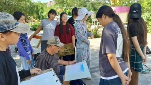 Пленэрная живопись юных художников Элисты