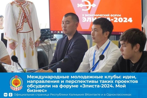 В рамках Экономического форума «Элиста -2024. Мой бизнес» состоялась секция «Международные молодежные клубы: идеи, направления и перспективы».