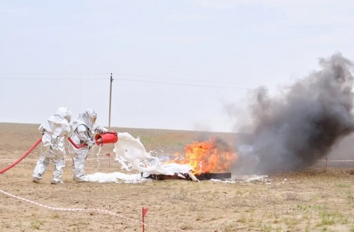 На территории Лаганского района прошли учения по ликвидации розлива нефти