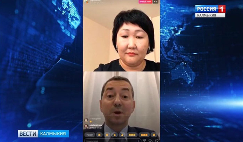Игорь Зотов в прямом эфире общался с жителями Калмыкии в Инстаграм