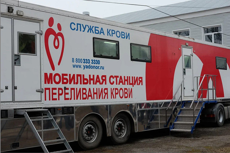 Центр крови на колесах продолжает работу в Октябрьском районе