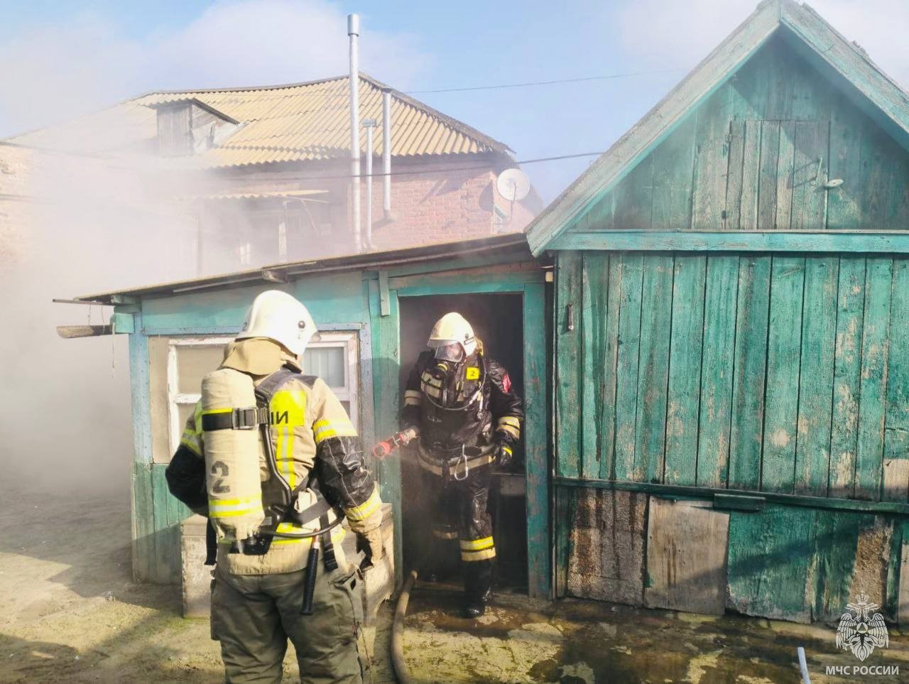 Сегодня в Лаганском районе произошел пожар