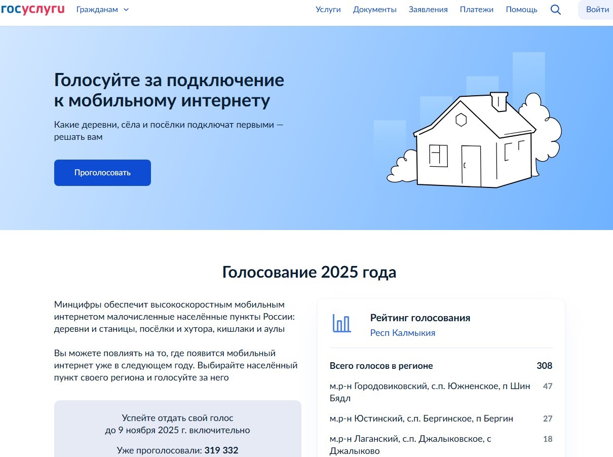 9 ноября завершается голосование по программе «Устранение цифрового неравенства»