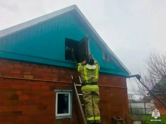 Пожар в калмыцком селе Приютное