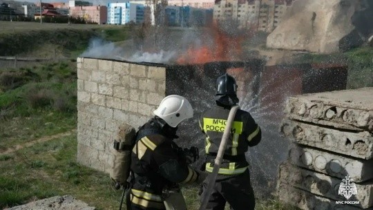 Пожар в Элисте потушен.