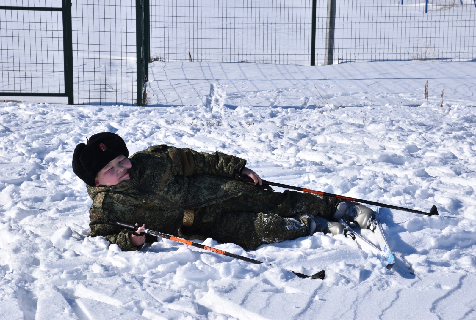 Калмыцкие кадеты соревновались в лыжных гонках и биатлоне